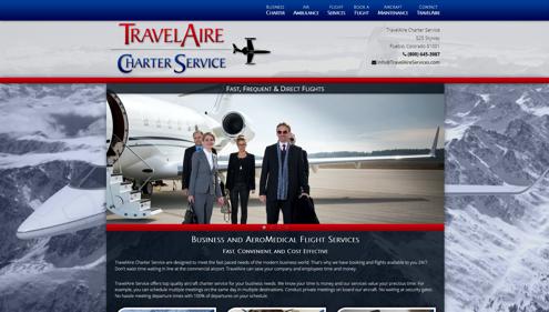 Featured website for TravelAire
